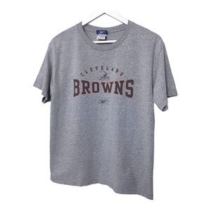 Vintage Reebok Cleveland Browns Gray Professional Sport Boys T Shirt Sz XL